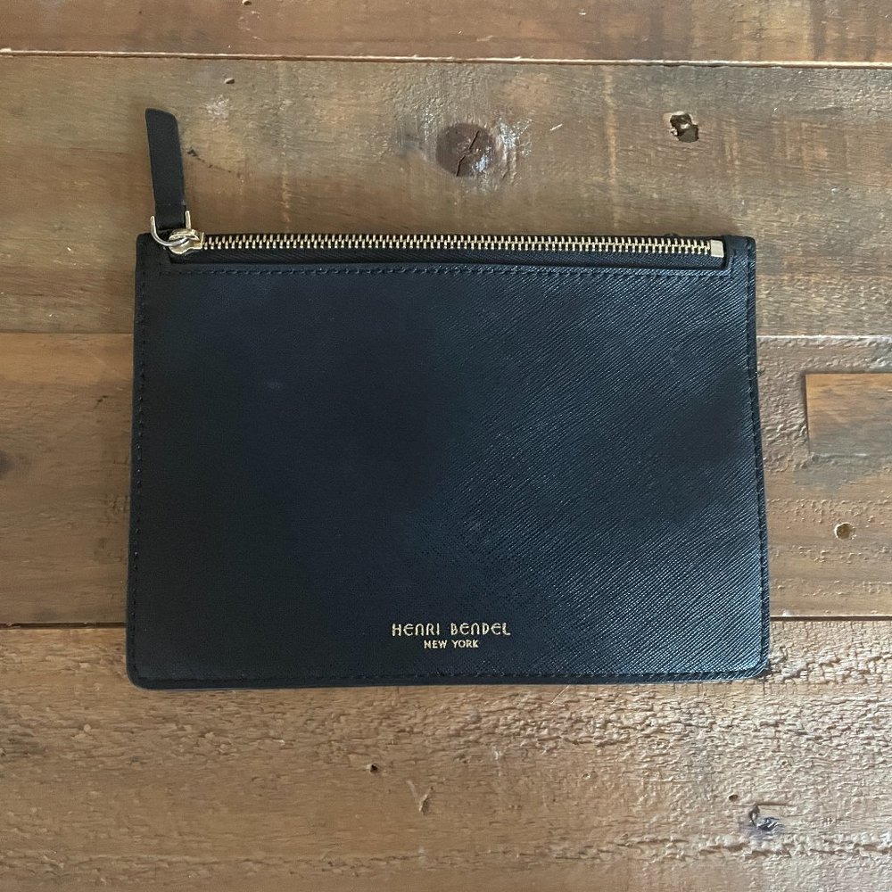 Black Henri Bendel Zip Pouch